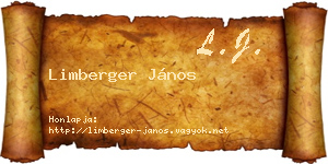 Limberger János névjegykártya
