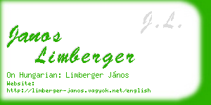 janos limberger business card